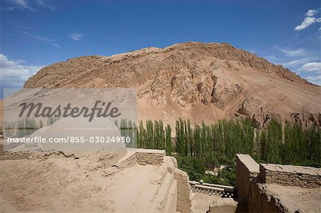 Höhlen von Bäzäklik, Turfan, Xinjiang Uyghur Autonomie District, China
