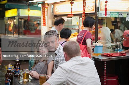 Smith Street (rue de la nourriture) dans Chinatown, Singapour