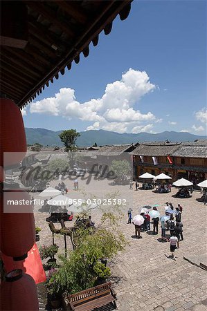 Sifang jie (Old market square),Old town of Lijiang,Yunnan Province,China