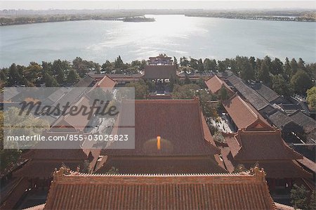Kunming-See Blick von buddhistischen Duft Pavillon, Sommerpalast, Peking