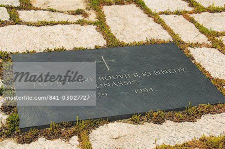 Tombe de Jackie Kennedy Onassis au cimetière National d'Arlington, Arlington, Virginia, États-Unis d'Amérique, l'Amérique du Nord