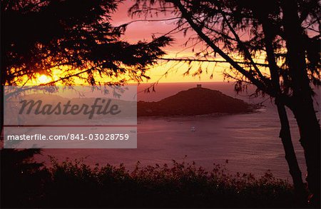 Sunset, Campo Moro, Corsica, France, Mediterranean, Europe