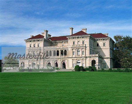 Exterior of the Breakers, large house built in 1895 for Cornelius Vanderbilt, Newport, Rhode Island, New England, United States of America, North America