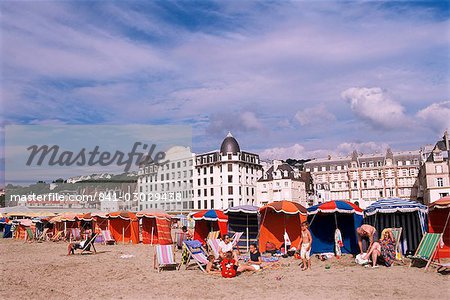 Strand Zelten am Strand, Trouville, Basse Normandie (Normandie), Frankreich, Europa