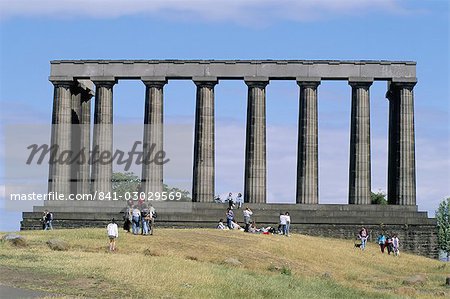 Monument national, Calton Hill, Edinburgh, Lothian, Ecosse, Royaume-Uni, Europe