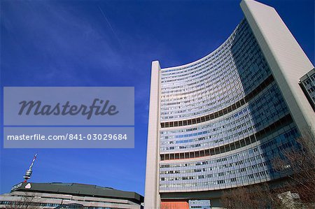 UNO City and Donauturm, Vienna, Austria, Europe