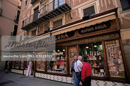 Matériel boutique, quartier gothique, à Barcelone, Catalogne, Espagne, Europe