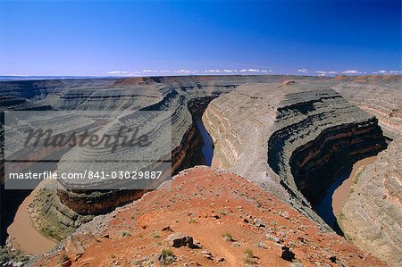 Cols de cygne, incisés méandres de la rivière San Juan, Utah, États-Unis d'Amérique