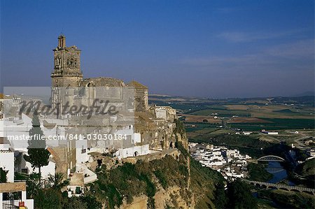 Ansicht des Dorfes, Arcos De La Frontera, Cadiz, Andalusien, Spanien, Europa