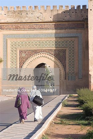 Bab Khemissa, one of the city gates, Meknes, Morocco, North Africa, Africa