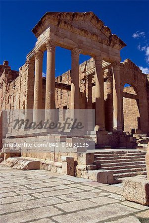Les Temples du Capitole (Capitole), ruine romaine de Sbeitla, Tunisie, Afrique du Nord, Afrique