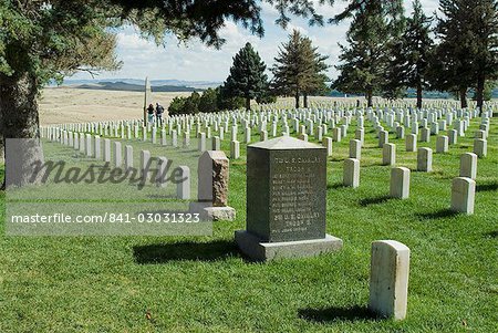 Champ de bataille et le cimetière, Little Big Horn, Montana, États-Unis d'Amérique, Amérique du Nord