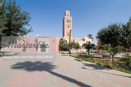Minaret de la Koutoubia (mosquée des libraires), Marrakech, Maroc, Afrique du Nord, Afrique