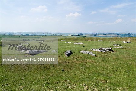 Ancient stone circle dating from around 2500 BC, Arbor Low, Derbyshire, Peak District National Park, England, United Kingdom, Europe
