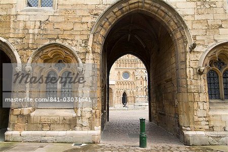 Looking towards the Cathedral, Lincoln, Lincolnshire, England, United Kingdom, Europe