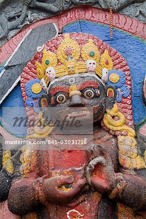 Kala Bhairab Skulptur, Durbar Square, Kathmandu, Nepal, Asien