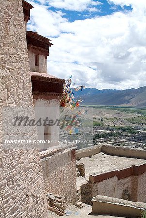View from Fort, Gyantse, Tibet, China, Asia