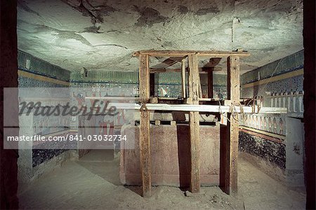 Interior, tomb of Ramses I, Valley of the Kings, Thebes, UNESCO World Heritage Site, Egypt, North Africa, Africa
