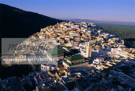 Ville de Moulay Idriss, région de Meknès au Maroc, en Afrique du Nord, Afrique