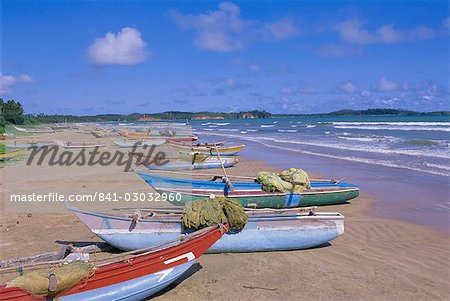 Plage à Tangalla, côte sud, Sri Lanka, océan Indien, Asie