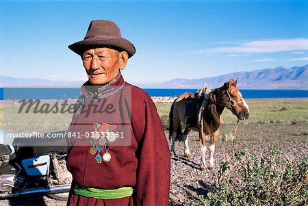 Camp de nomades, lac Uureg Nuur, Uvs, Mongolie, Asie centrale, Asie