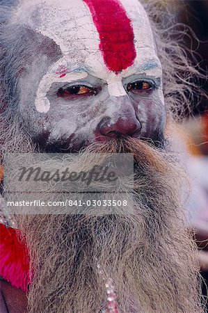 Portrait d'un Indien Sadhu, Pashupatinath, Katmandou, Népal