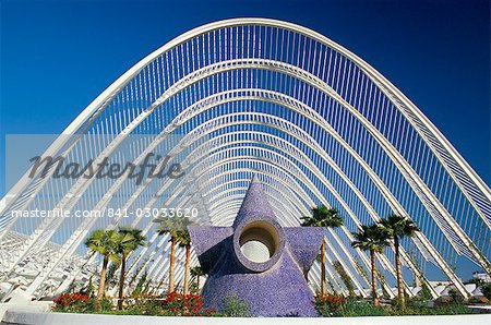 Umbracle, cité des Arts et des Sciences (Ciudad de las Artes y las Ciencias, architecte Santiago Calatrava, Valence, Espagne, Europe