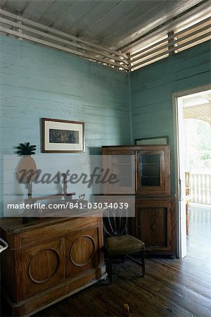 Interior of Habitation Saint Joseph (St. Joseph), Institut Kreol des Seychelles, island of Mahe, Seychelles, Africa