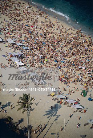 Sunday crowd,Ipanema Beach,Rio de Janeiro,Brazil,South America