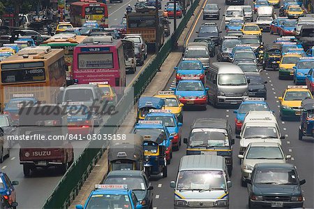 Traffic Congestion, Bangkok, Thaïlande, Asie