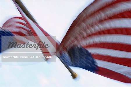 Etats-Unis drapeaux, New York, États-Unis d'Amérique, l'Amérique du Nord