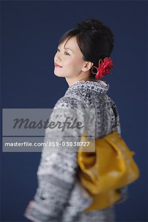 Femme japonaise en Kimono G