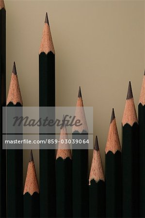 Bunch of sharpened pencils