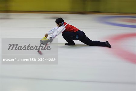 Young Girl Curling