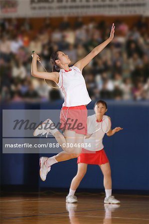 Badminton Doppel Match