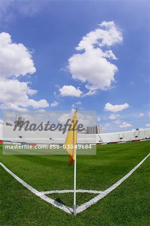 Ecke der Fußballplatz