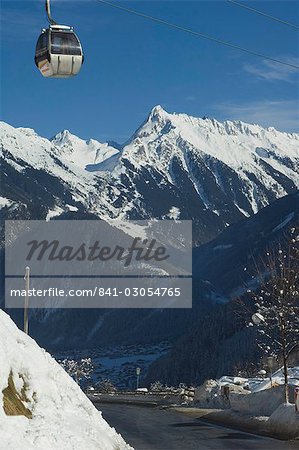 Funiculaire, station de ski Mayrhofen, vallée de Zillertal, Autriche Tyrol, Autriche, Europe