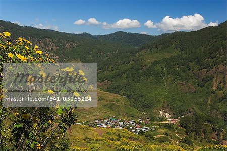 Banga-an village, rizières en terrasses près de ville de Sagada, les montagnes de la Cordillère, la Province de Benguet, Luzon, Philippines, Asie du sud-est, Asie