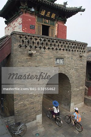 Historic city watch tower, UNESCO World Heritage Site, Pingyao City, Shanxi Province, China, Asia