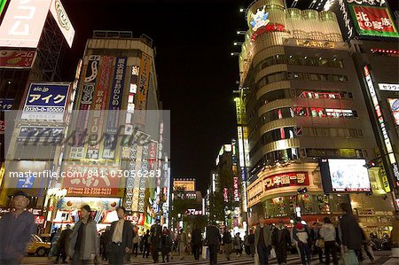 Nuit temps city lights, Shinjuku, Tokyo, Honshu, Japon, Asie