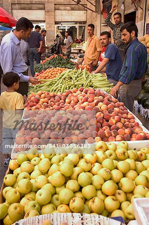 Fruits et légumes marché, Amman, Jordanie, Moyen-Orient