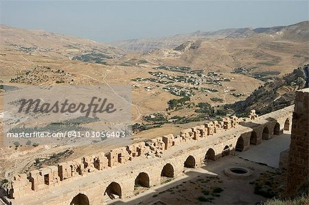 Karak Crusader castle ruins, Karak, Jordan, Middle East