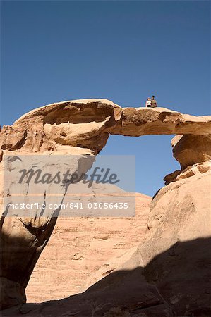 Naturstein, der Bogen, Wüste Landschaft, Wadi Rum, Jordanien, Naher Osten