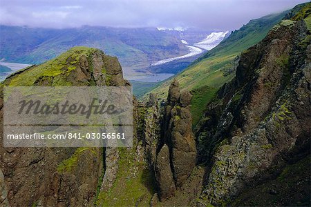 Skaftafell glacier in the south of the island, Skaftafell National Park, Iceland