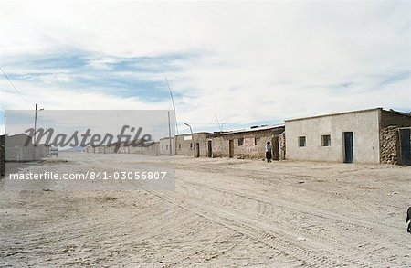 Main street of Colchani, Uyuni, Bolivia, South America