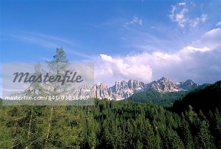 Pics de Latemar gamme, Dolomites, Haut-Adige, Italie, Europe Pics de Latemar gamme, Dolomites, Haut-Adige, Italie, Europe