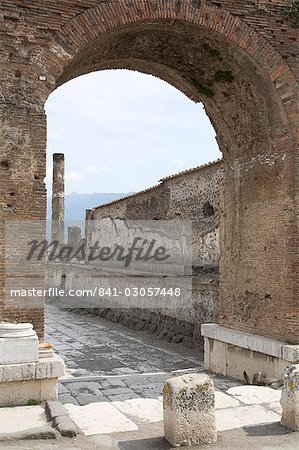 Decumano Maximo près du Forum, Pompei, UNESCO World Heritage Site, Campanie, Italie, Europe