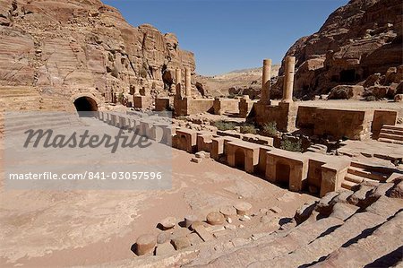 Nabatean Theatre, Petra, UNESCO World Heritage Site, Jordan, Middle East