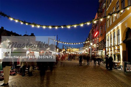Nyhavn at Christmas, Copenhagen, Denmark, Scandinavia, Europe