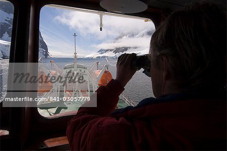 Icemaster Captain Thomas Roeder, Antarctic Dream ship, Lemaire Channel, Antarctic Peninsula, Antarctica, Polar Regions